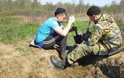 Коркинские школьники участвовали в поиске погибших солдат