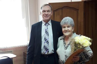 Председателя ветеранской организации угольного разреза "Коркинский" поздравили с юбилеем